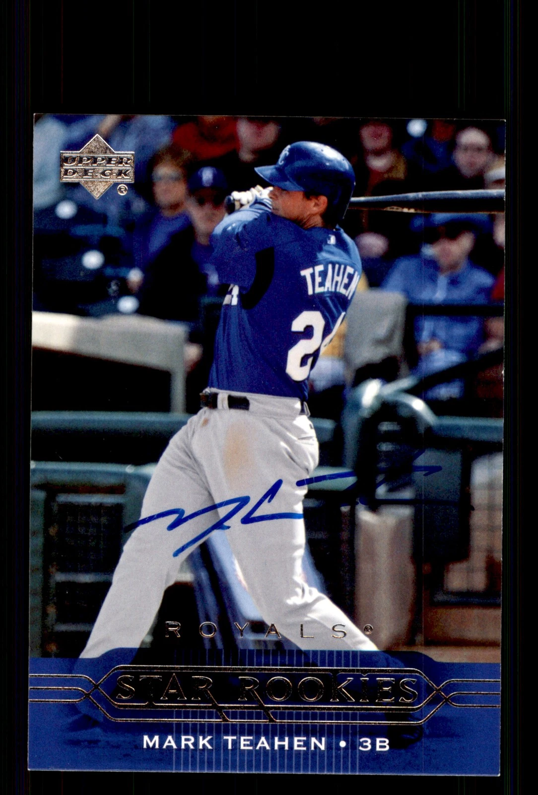 Signed Baseball Card Auto Mark Teahen 2005 Upper Deck #436 Kansas City Royals