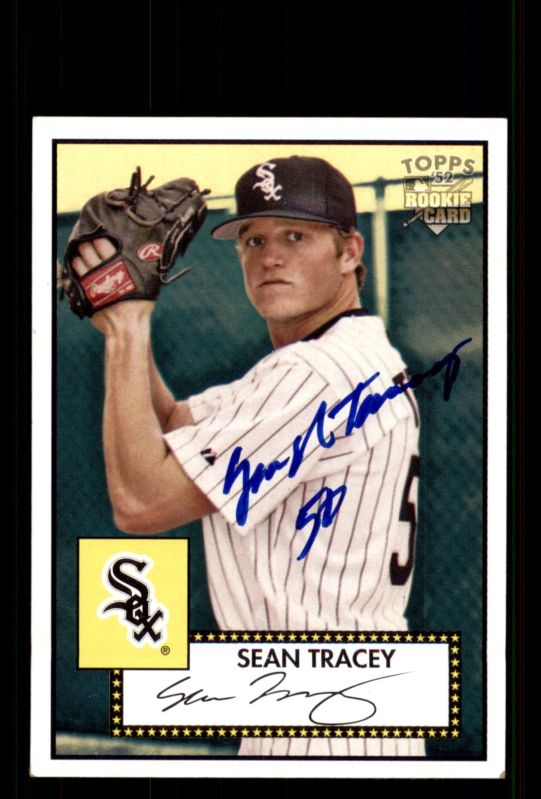 Signed Baseball Card Auto Sean Tracey 2006 Topps '52 Rookies #100 White Sox