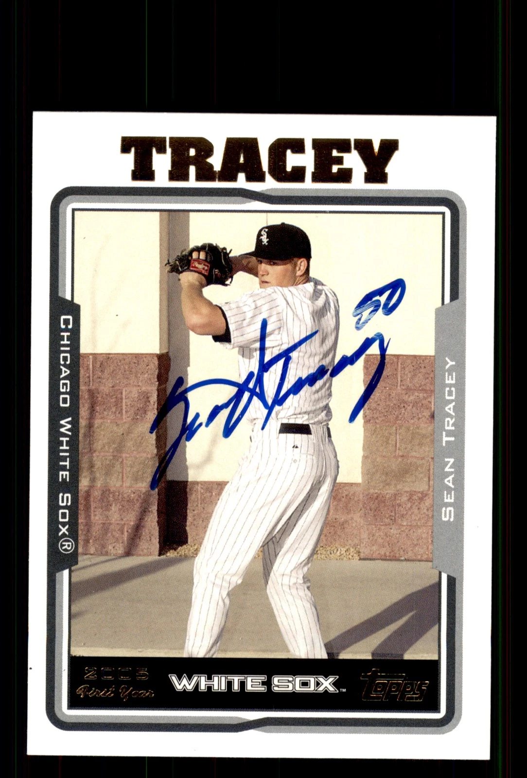 Signed Baseball Card Auto Sean Tracey 2005 Topps Update #UH261 White Sox