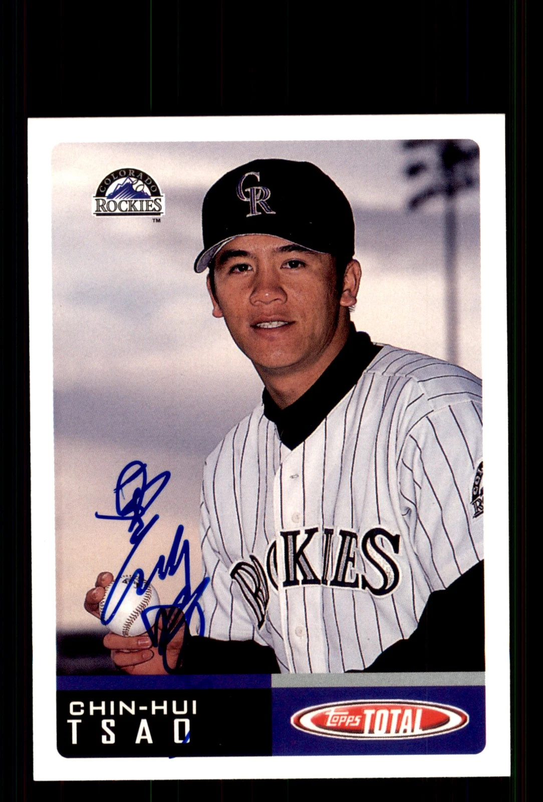 Signed Baseball Card Auto Chin-Hui Tsao 2002 Topps Total #721 Colorado Rockies