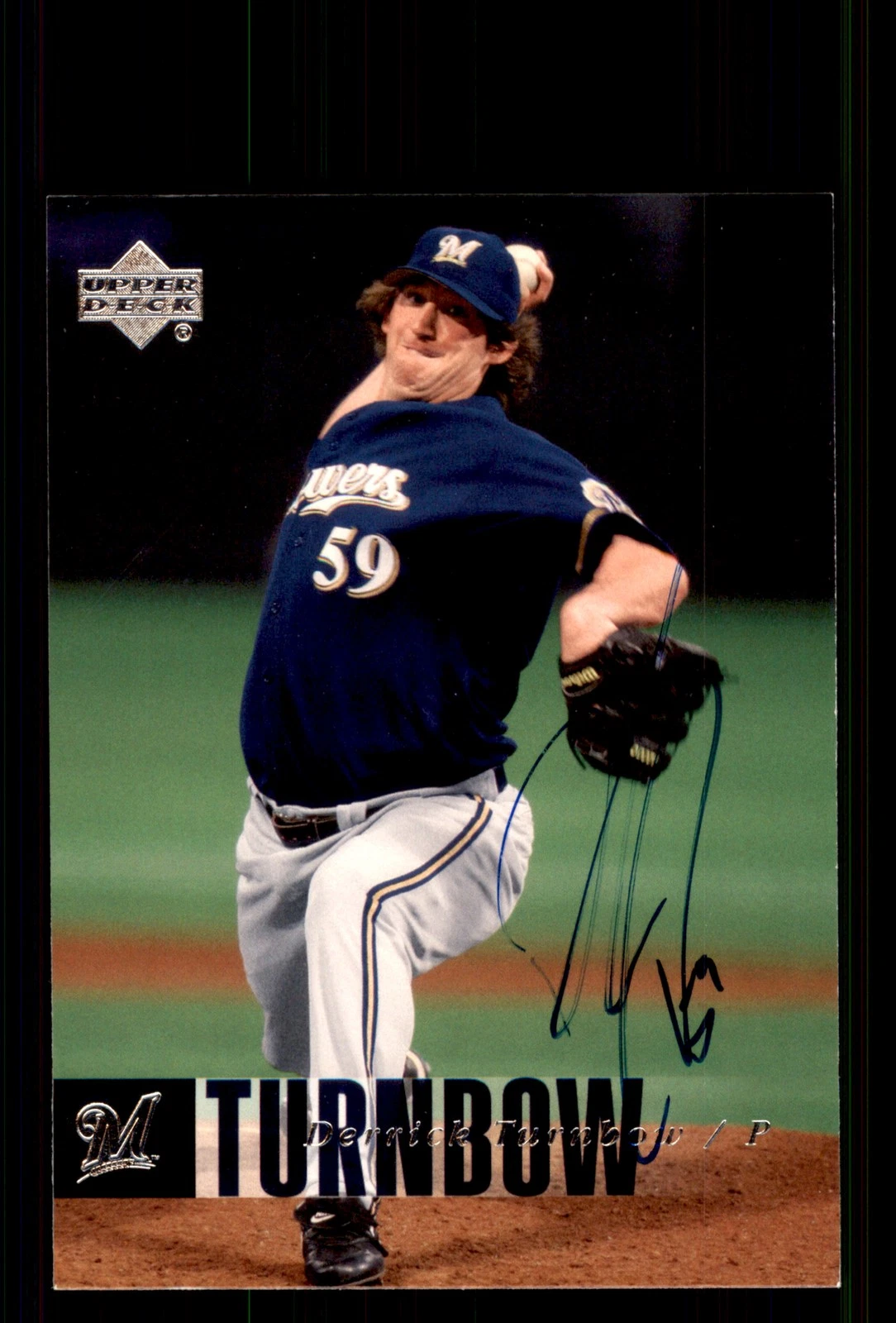 Signed Baseball Card Auto Derrick Turnbow 2006 Upper Deck #259 Milwaukee Brewers