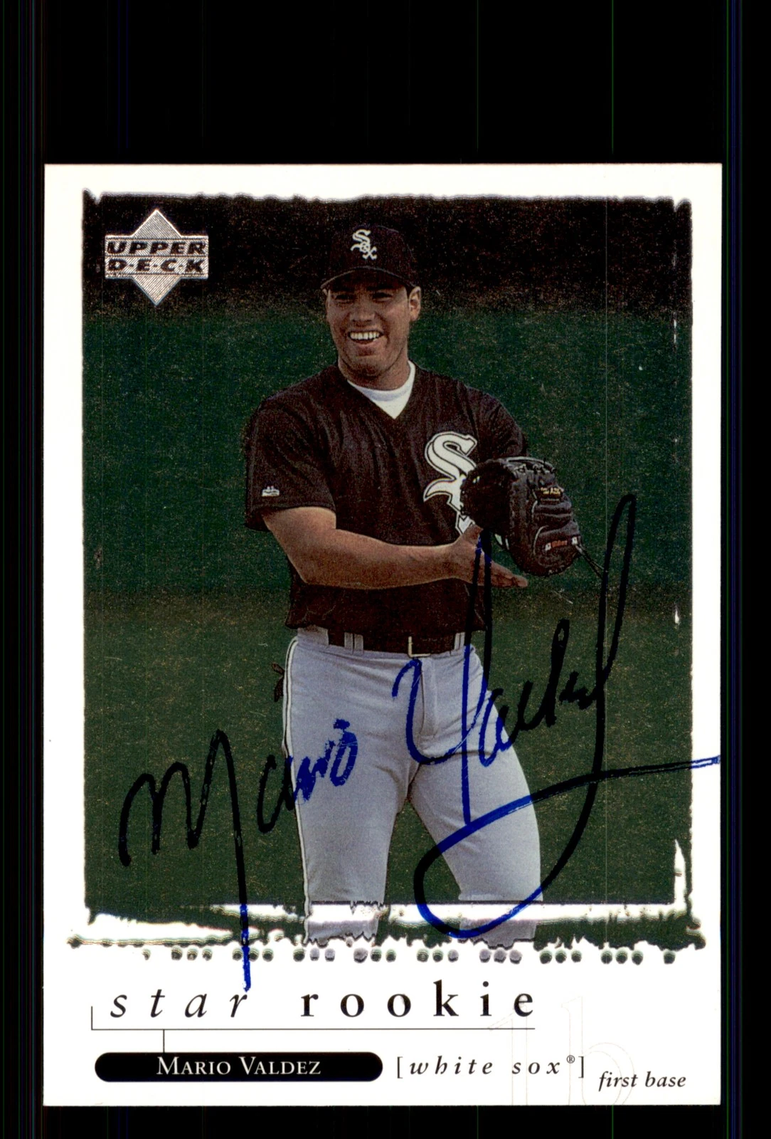 Signed Baseball Card Auto Mario Valdez 1998 Upper Deck #269 Chicago White Sox