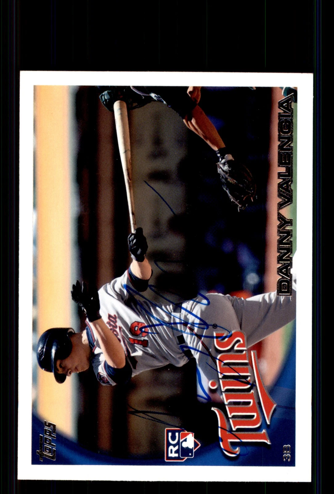 Signed Baseball Card Auto Danny Valencia 2010 Topps Update #US-191 Twins