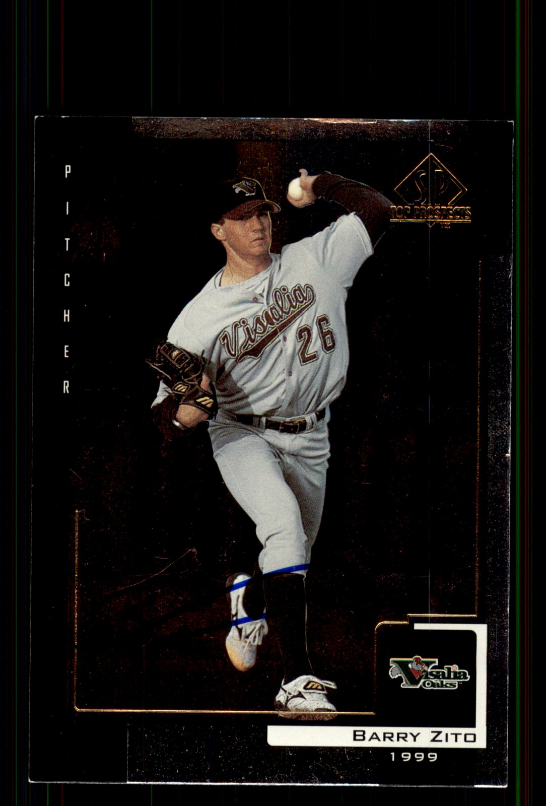 Signed Baseball Card Auto Barry Zito 2000 SP Top Prospects #22 Visalia Oaks