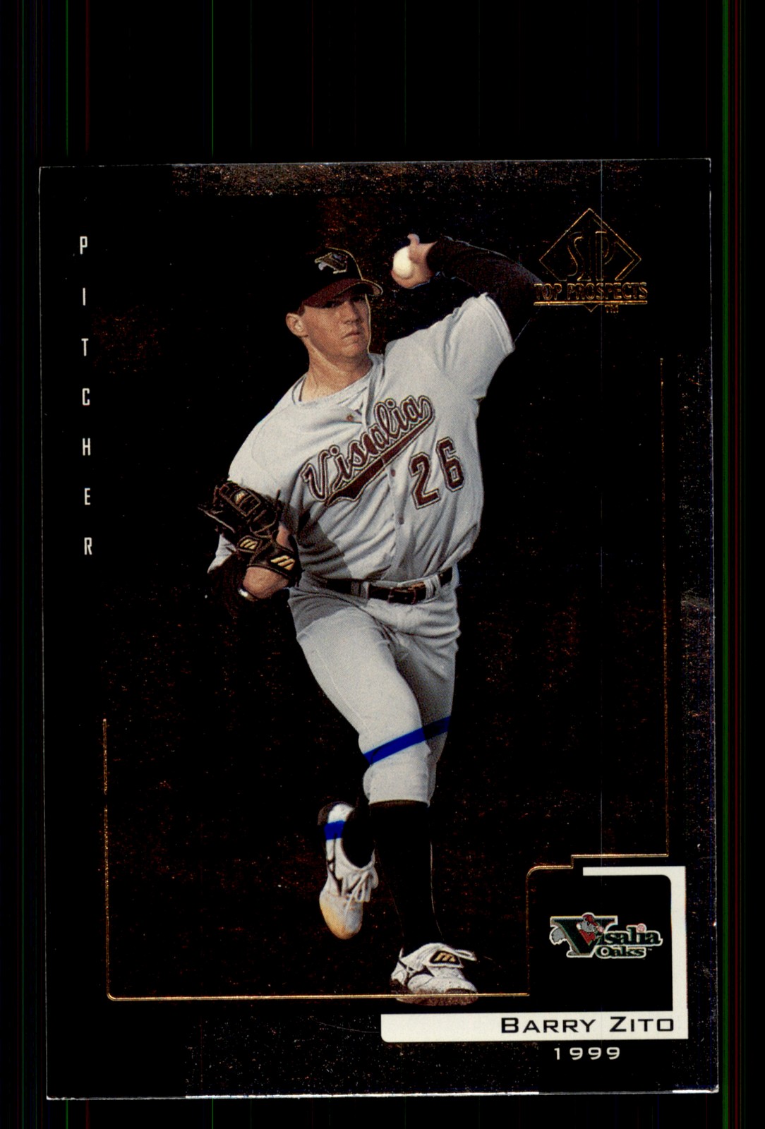 Signed Baseball Card Auto Barry Zito 2000 SP Top Prospects #22 Visalia Oaks