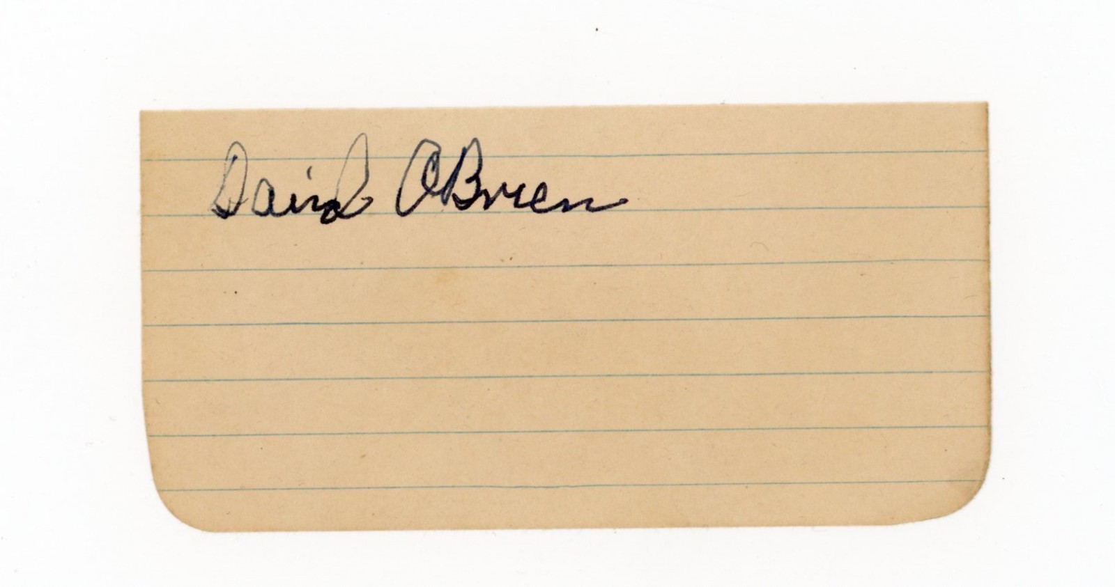 DAVEY O'BRIEN SIGNED CUT AUTO TCU HEISMAN EAGLES COLLEGE FOOTBALL HOF JSA COA
