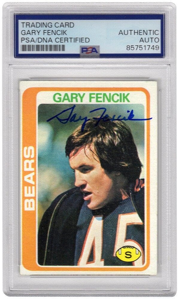 Gary Fencik Signed Chicago Bears 1978 Topps Rookie Football Card #497 -(PSA/DNA)