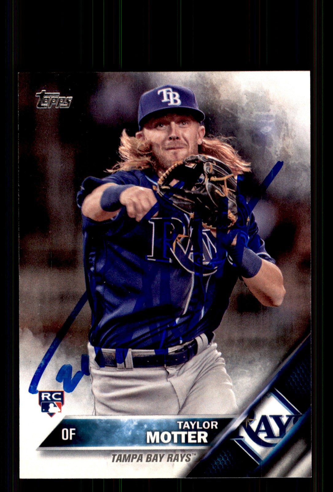 Signed Baseball Card Auto Taylor Motter 2016 Topps Update #US151 Tampa Bay Rays
