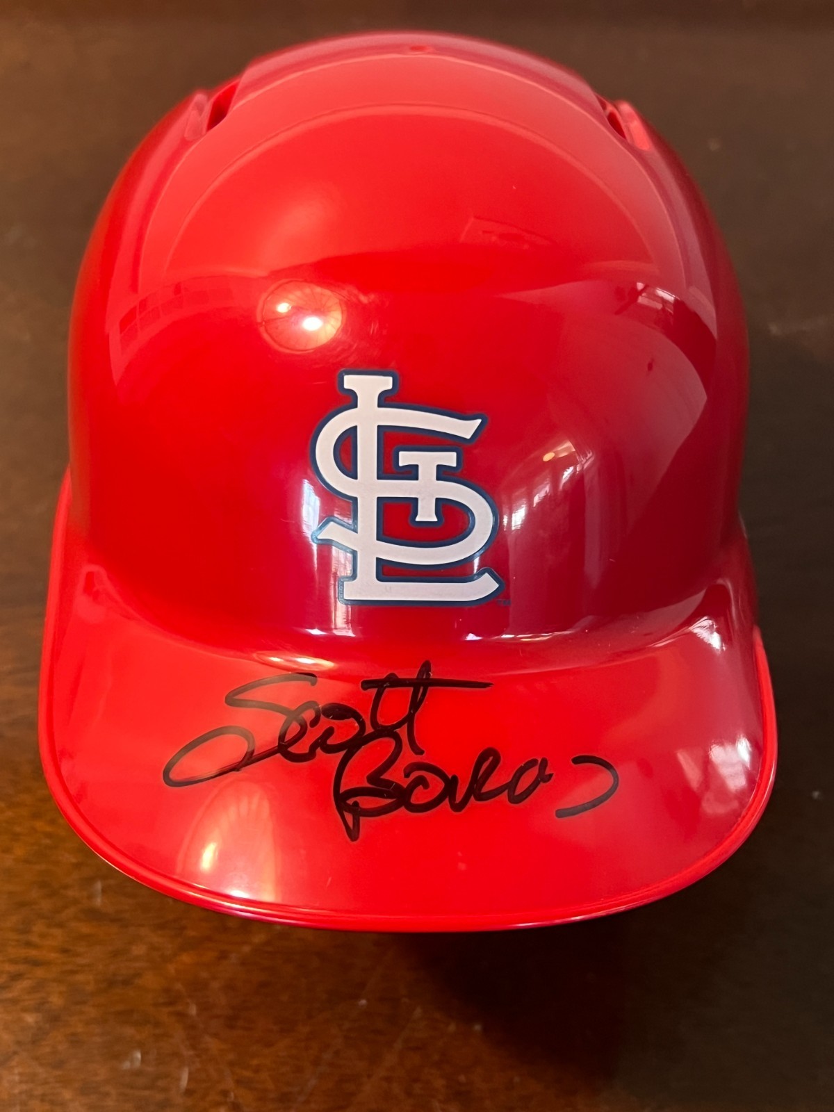 AGENT SCOTT BORAS SIGNED MINI BASEBALL HELMET AUTO CARDINALS MILB PLAYER JSA COA
