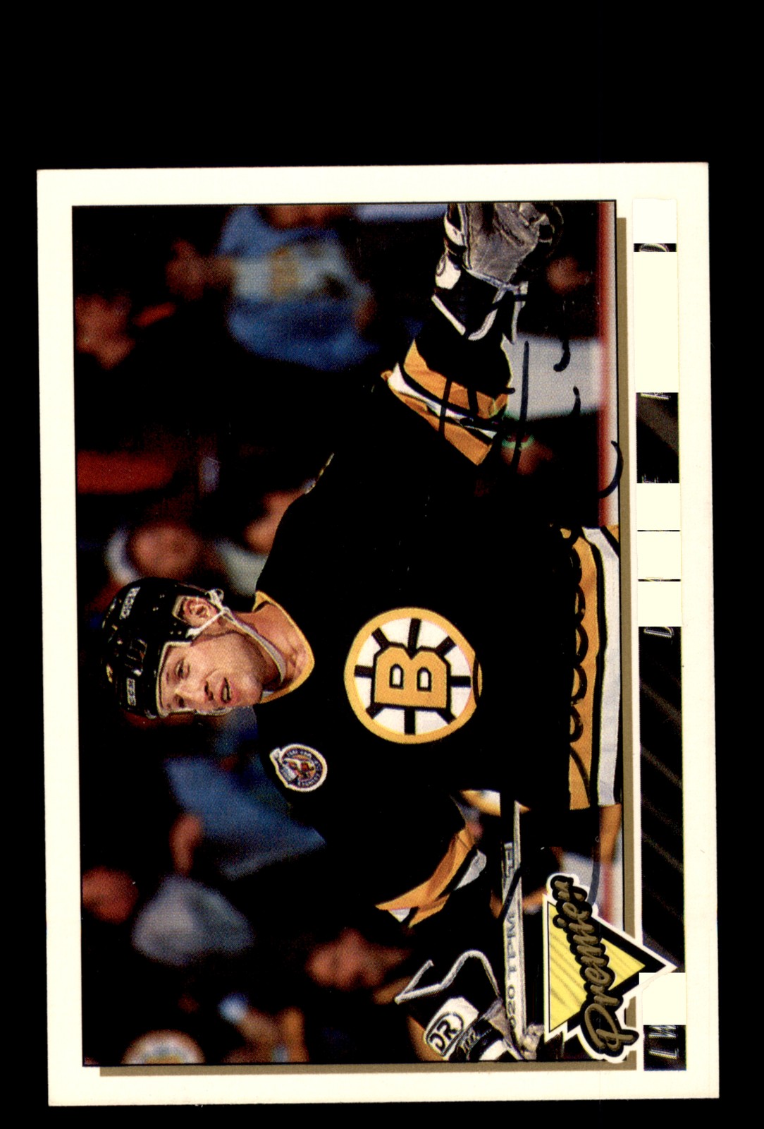 Signed Hockey Card Auto Dave Reid 1993-94 Topps Premier #67 Boston Bruins