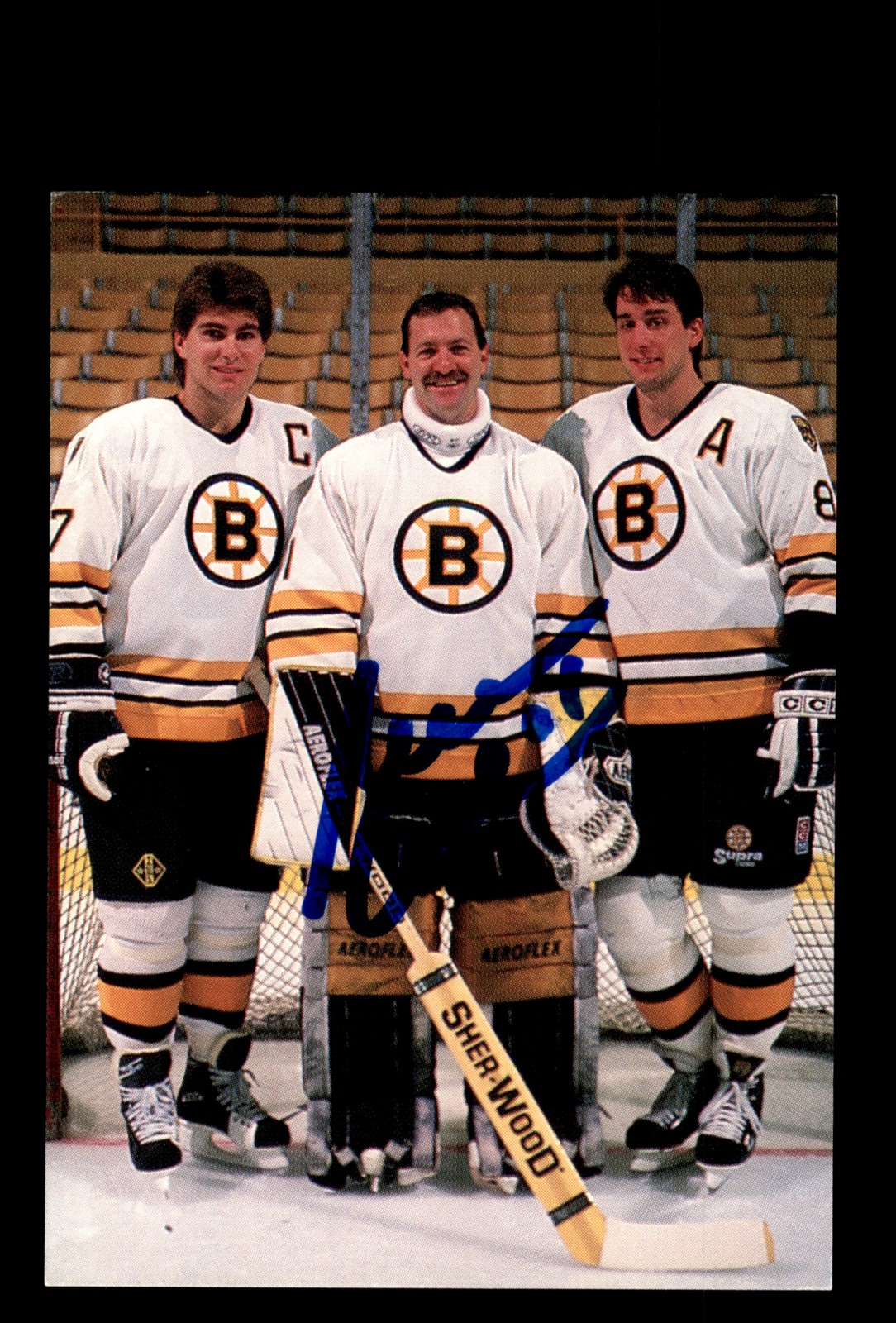 Signed Hockey Card Auto Bruins Leaders 1989-90 Sports Action Reggie Lemelin