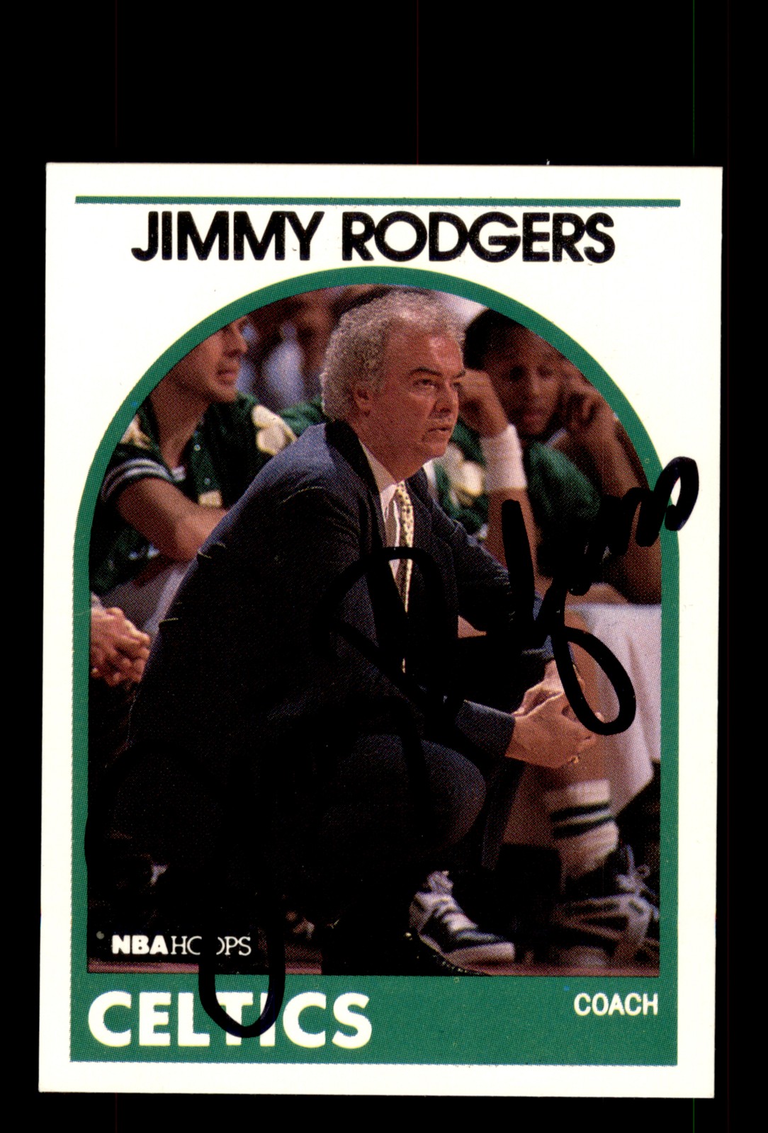 Signed Basketball Card Auto Jimmy Rodgers 1989-90 Hoops #277 Boston Celtics
