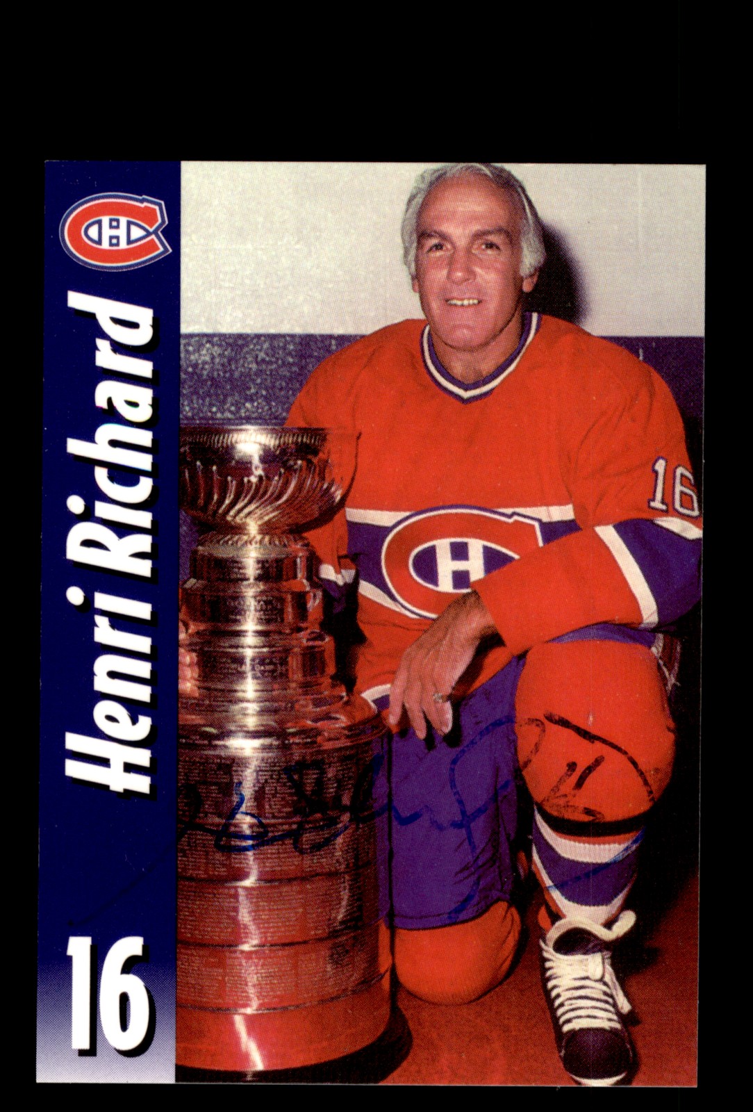 Signed Hockey Card Auto Henri Richard 2009 Molson Export Montreal Canadiens