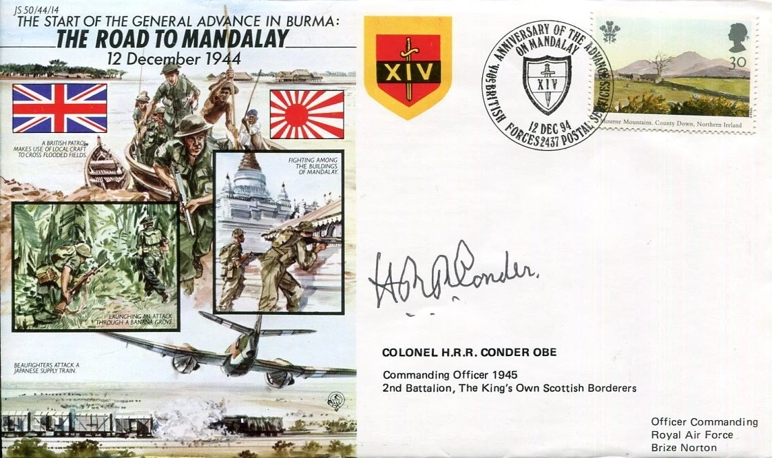 Colonel H. R. R. Conder Road To Mandalay Burma Scottis WWII War Signed Autograph