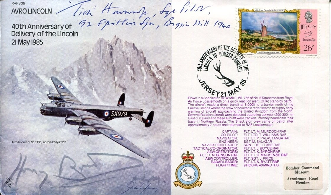 Air Chief Marshal Harry Broadhurst RAF WWII War Pilot Ace Signed Autograph