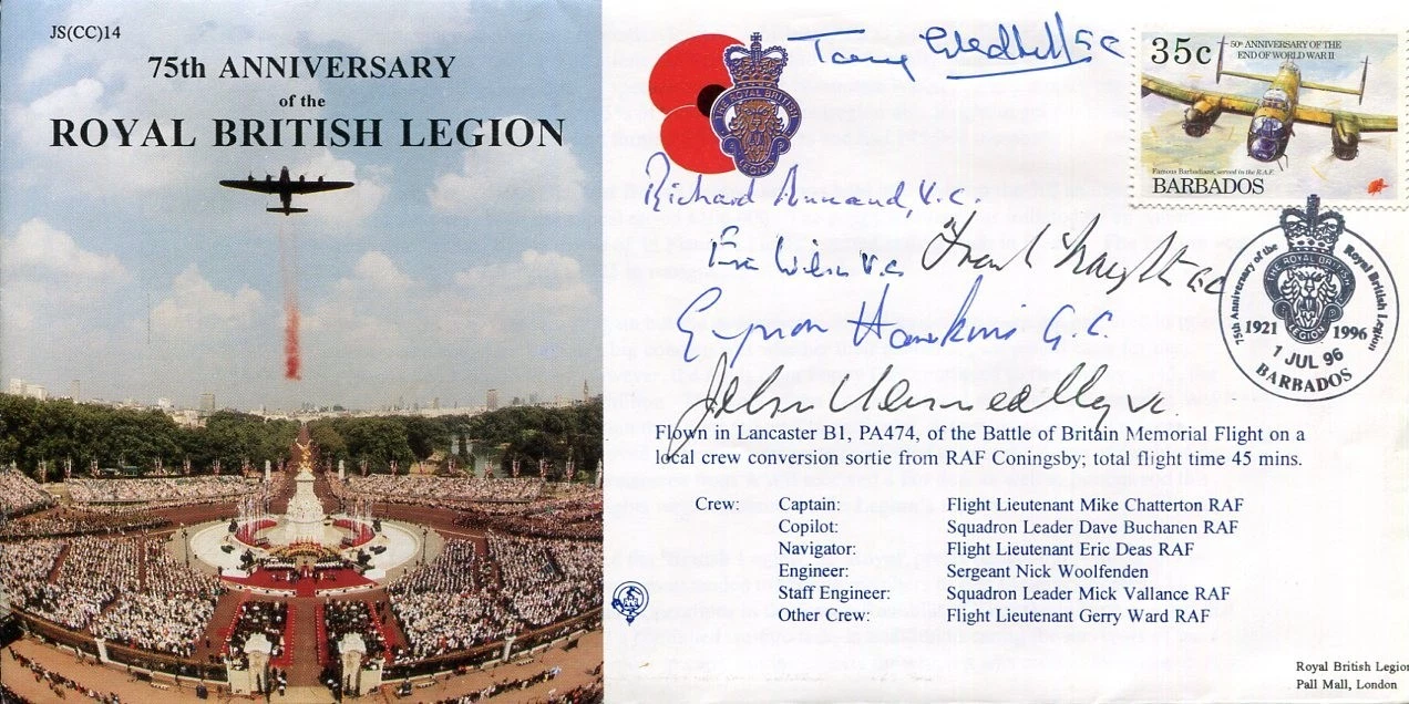 Richard Annand John Kenneally Eric Wilson Victoria Cross WWII Signed Autograph