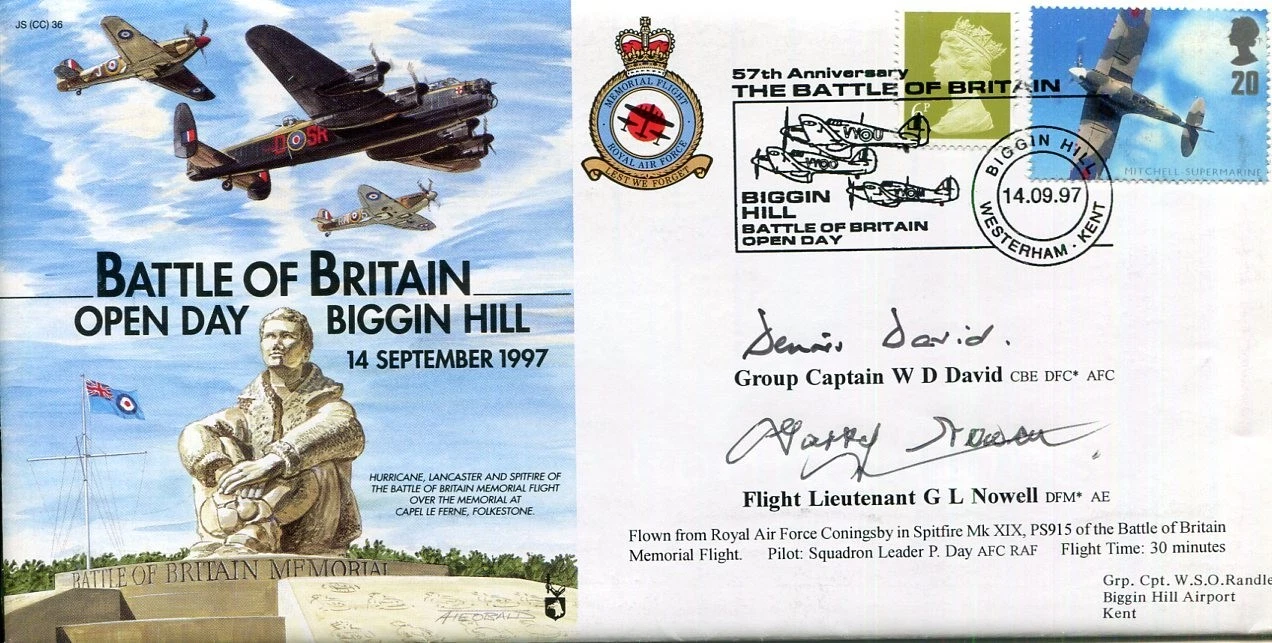 Group Capta W. D. David G. L. Nowell Battle Of Britain WWII War Signed Autograph
