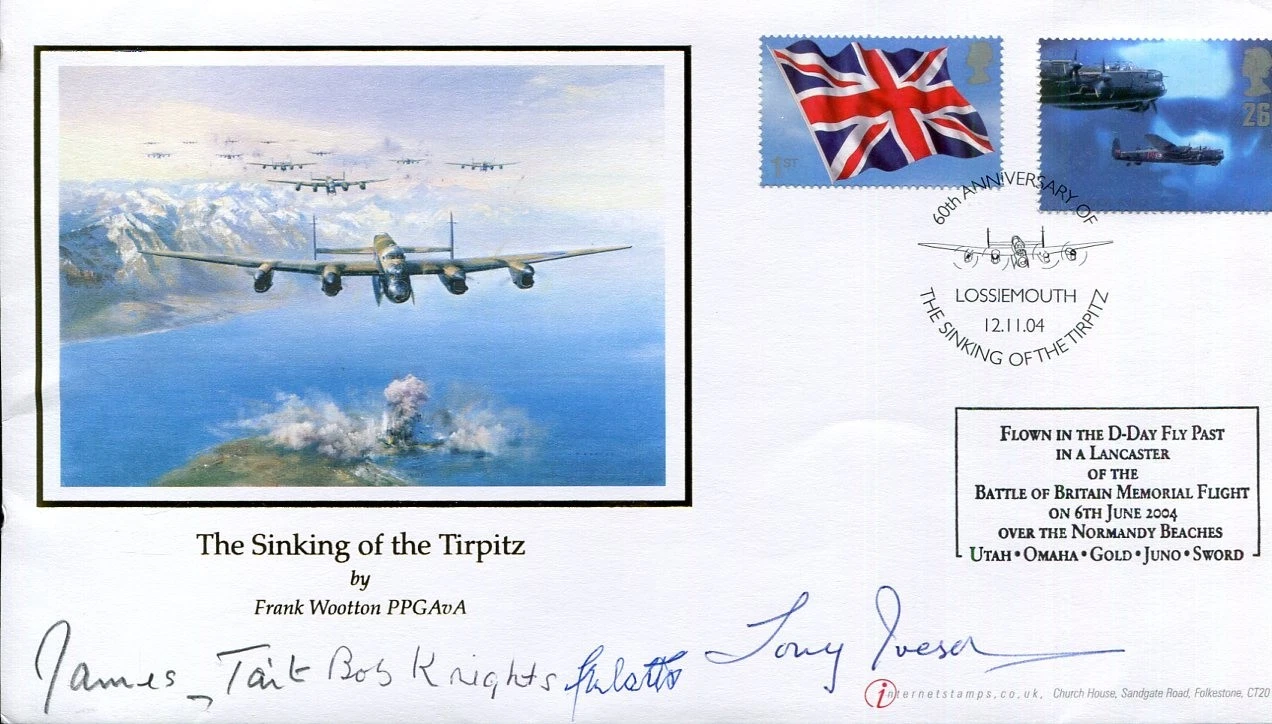 James Brian Tait Tony Iveson Robert Knights FHA Watts WWII War Signed Autograph