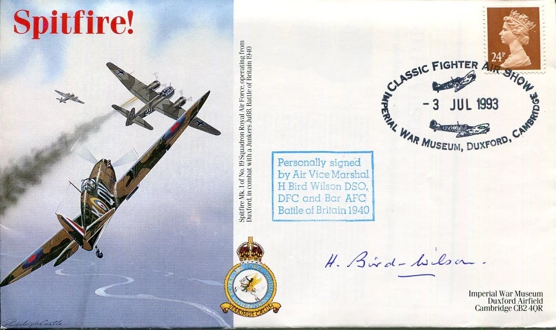 Air Vice Marshal Harold Bird-Wilson Battle Of Britain WWII War Signed Autograph