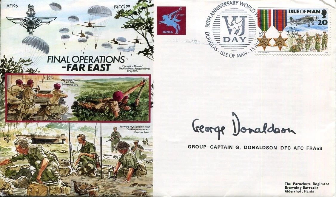 Group Captain George Donaldson Final Operatio Far East WWII War Signed Autograph
