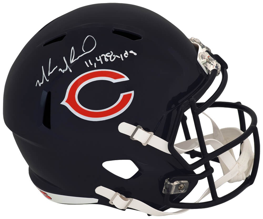 Muhsin Muhammad Signed Bears Riddell F/S Replica Helmet w/11,438 Yards -(SS COA)