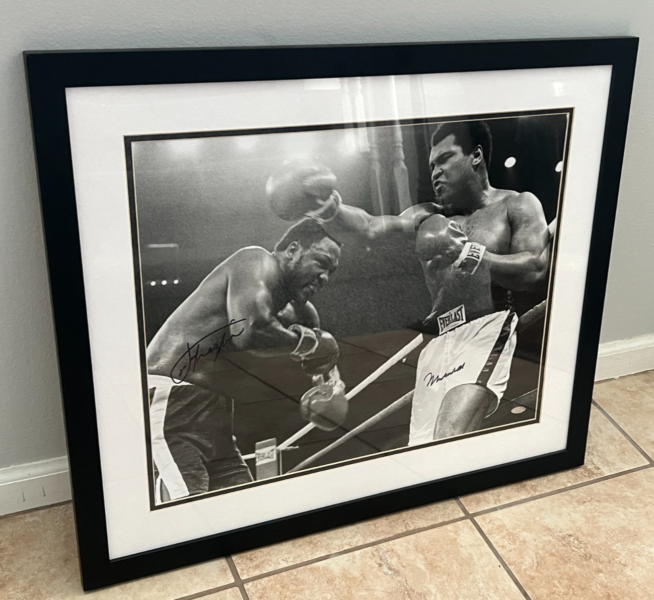 MUHAMMAD ALI & JOE FRAZIER HOF SIGNED 16x20 BOXING PHOTO AUTO STEINER SPORTS COA