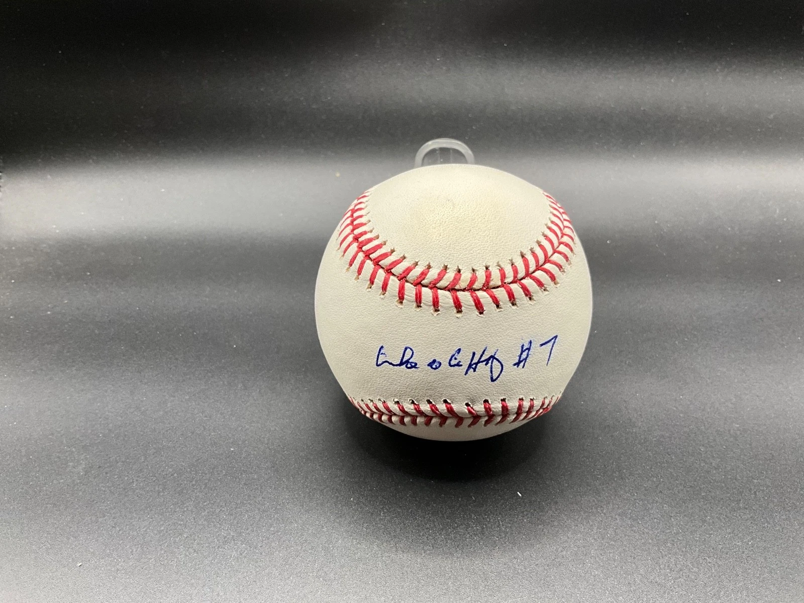 Miguel Mike De La Hoz Signed Baseball Milwaukee Braves Beckett Auto Holo Ball