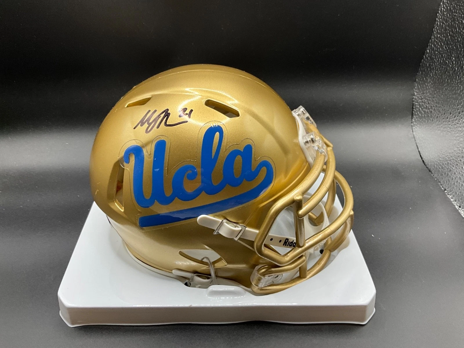 Maurice Jones -Drew signed UCLA Bruins mini helmet Beckett Auto Jaguars Legend
