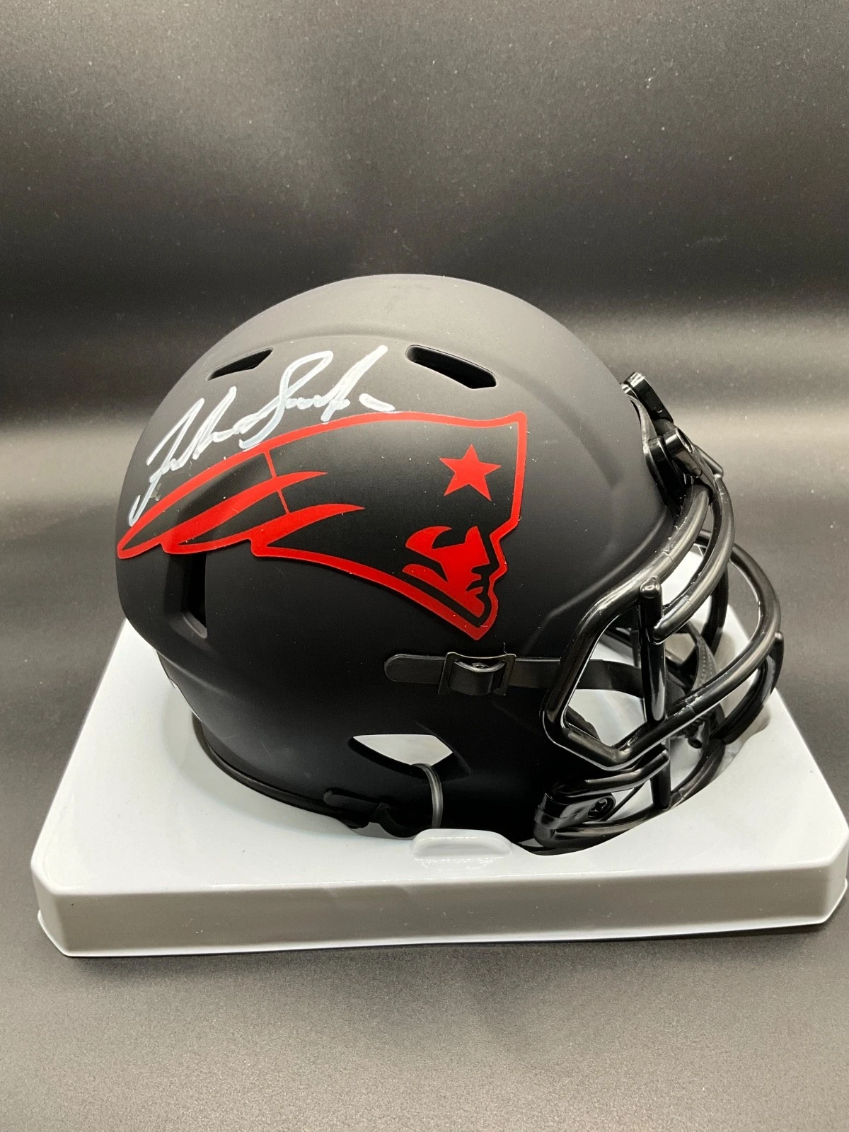 Josh Gordon signed New England Patriots Eclipse Alternate Mini Helmet Beckett