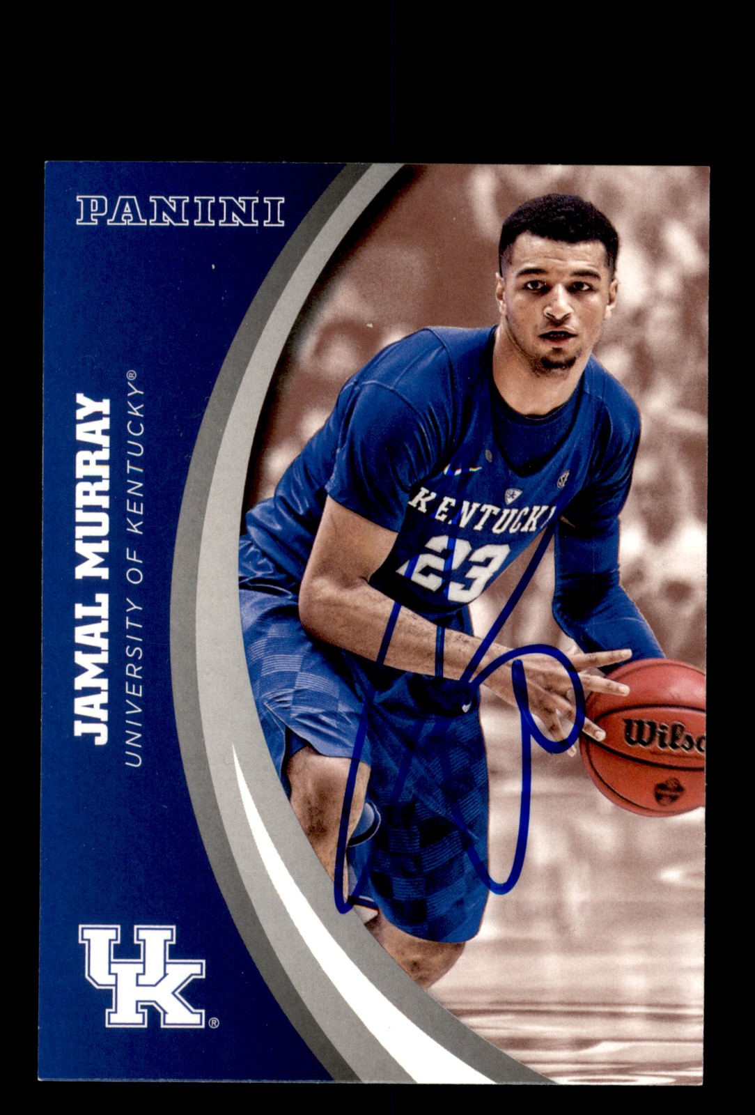 Signed Basketball Card Auto Jamal Murray 2016 Panini Kentucky Wildcats #12