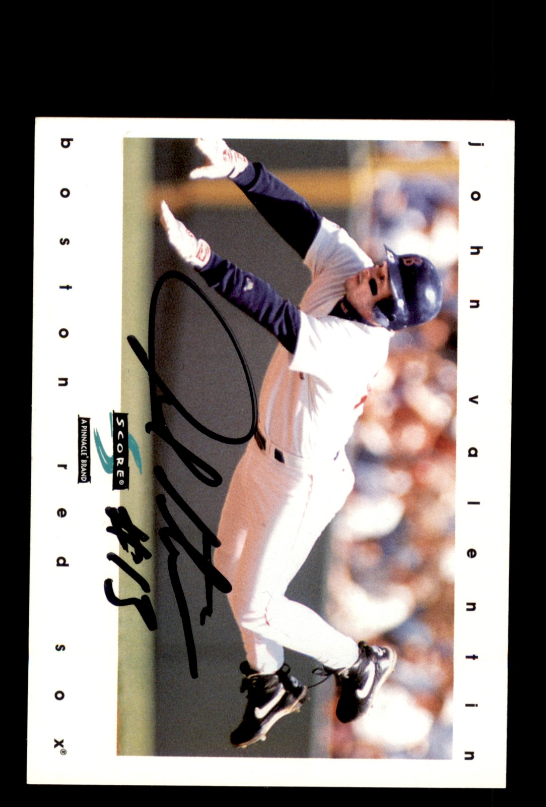 Signed Baseball Card Auto John Valentin 1997 Score #101 Boston Red Sox