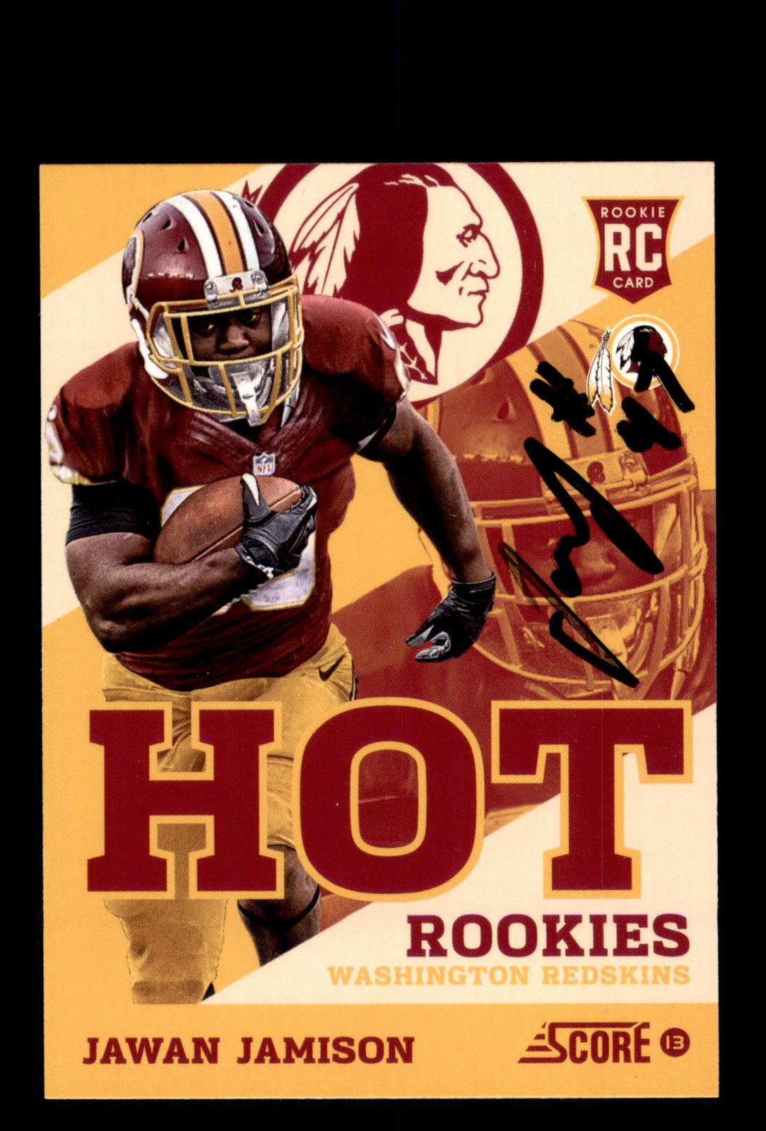 Signed Football Card Auto Jawan Jamison 2013 Score #31 Washington Redskins