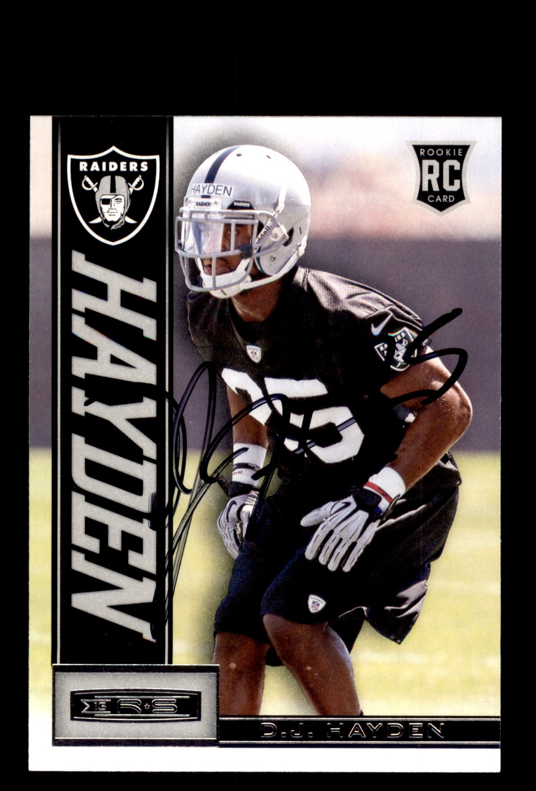 Signed Football Card Auto D.J. Hayden 2013 Panini Rookies & Stars #118 Raiders