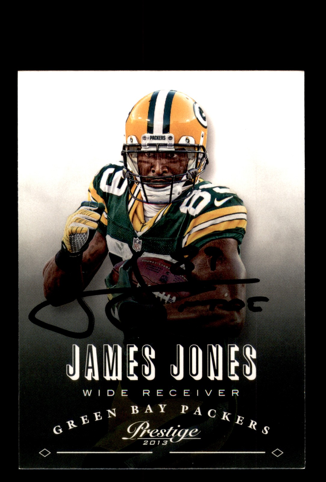 Signed Football Card Auto James Jones 2013 Panini Prestige #72 Green Bay Packers