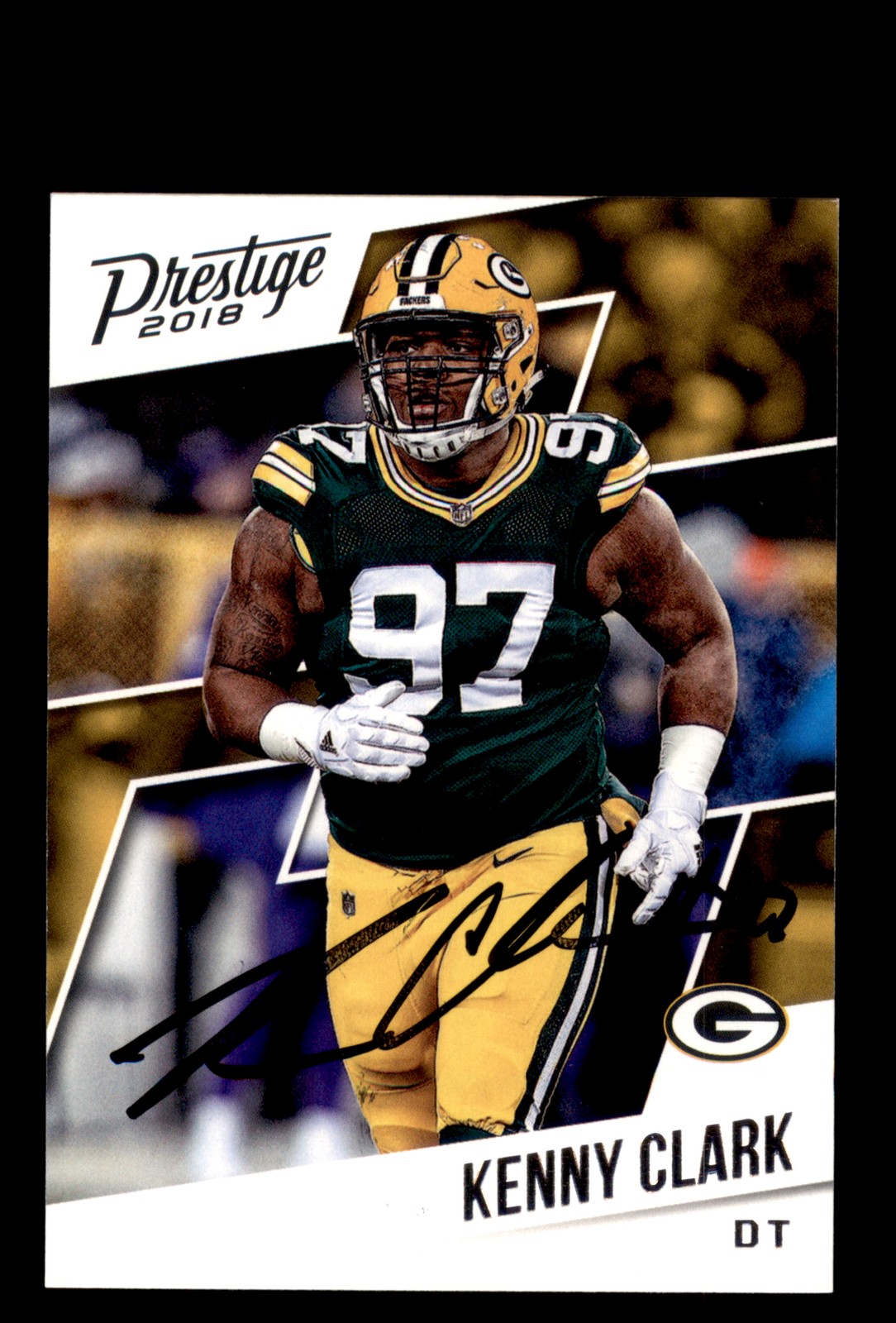 Signed Football Card Auto Kenny Clark 2018 Panini Prestige #142 Packers