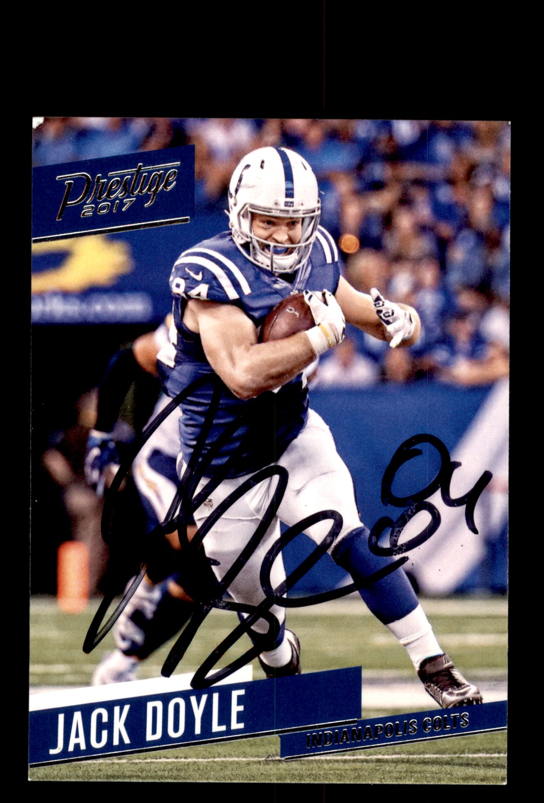 Signed Football Card Auto Jack Doyle 2017 Panini Prestige #41 Indianapolis Colts