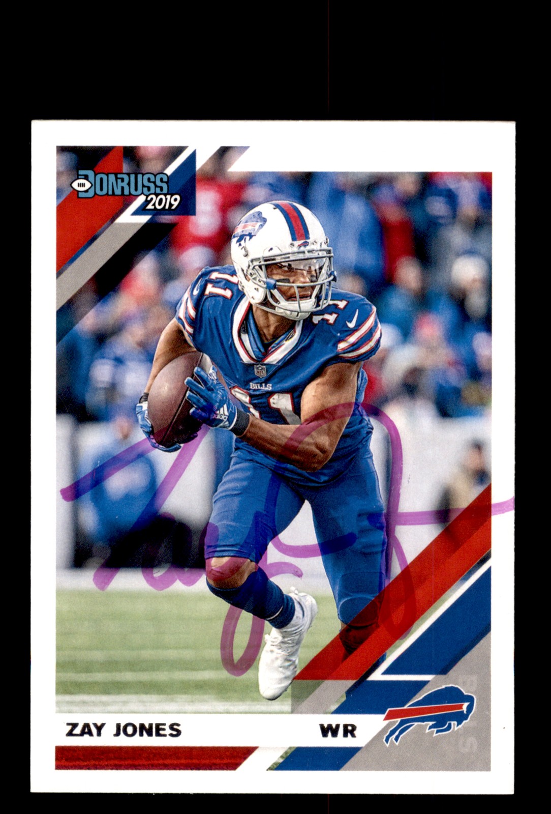 Signed Football Card Auto Zay Jones 2019 Donruss #35 Buffalo Bills