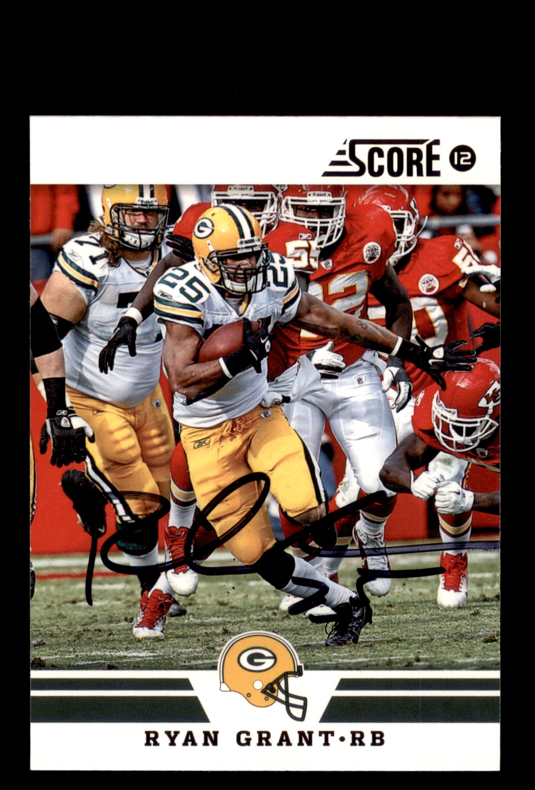 Signed Football Card Auto Ryan Grant 2012 Score #10 Green Bay Packers