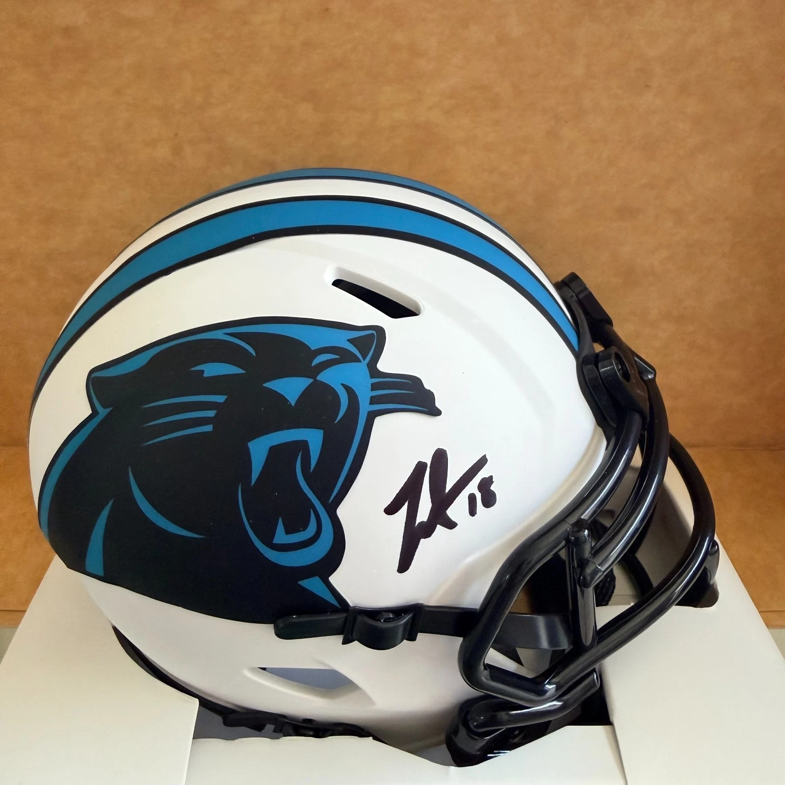 JALEN COKER CAROLINA PANTHERS SIGNED LUNAR MINI HELMET BECKETT