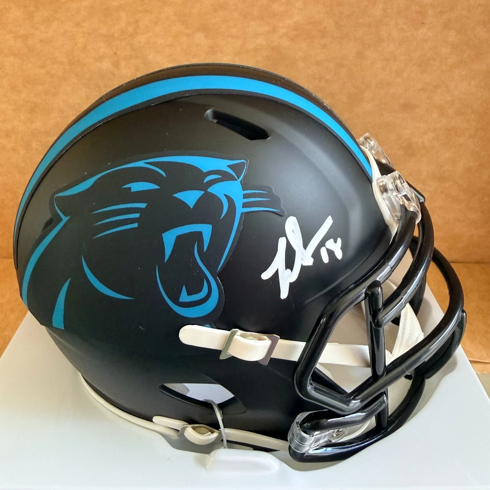JALEN COKER CAROLINA PANTHERS SIGNED ALTERNATE MINI HELMET BECKETT