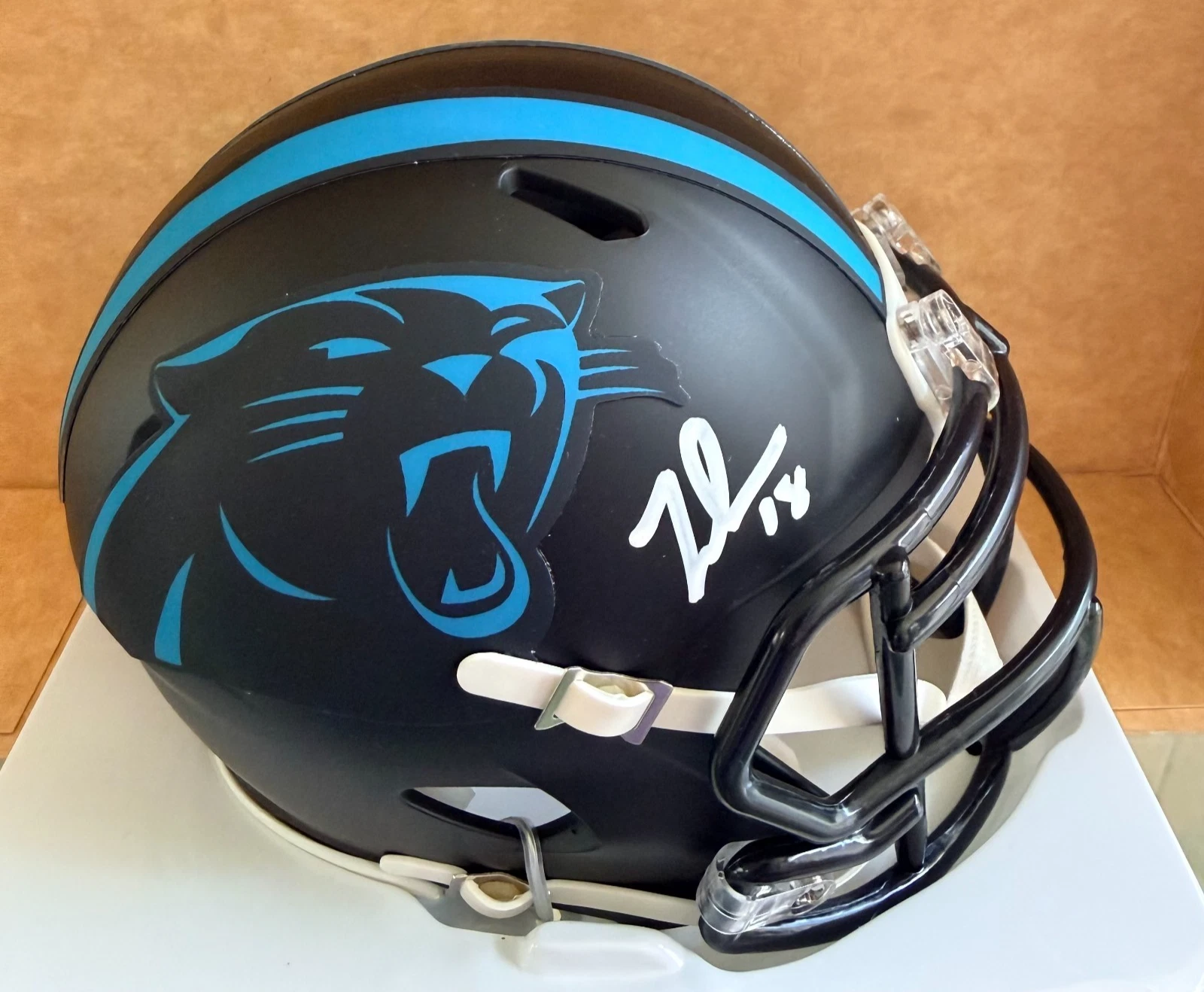 JALEN COKER CAROLINA PANTHERS SIGNED ALTERNATE MINI HELMET BECKETT