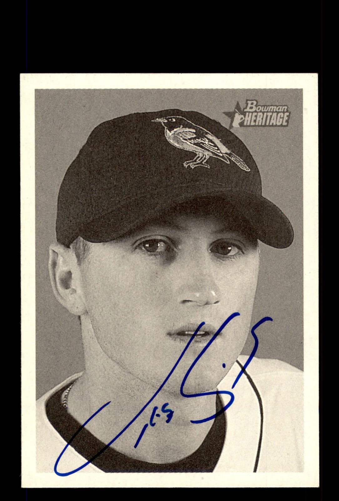 Signed Baseball Card Auto Josh Towers 2001 Bowman Heritage #108 Orioles
