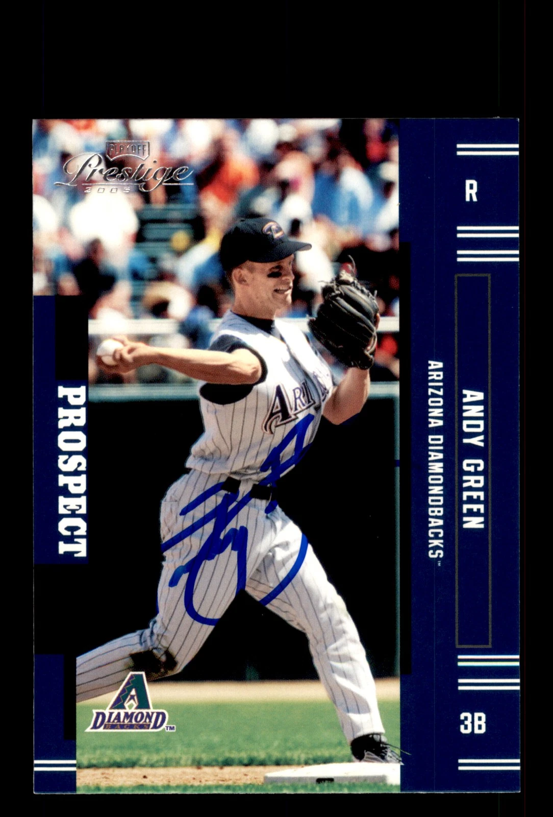 Signed Baseball Card Auto Andy Green 2005 Playoff Prestige #153 Diamondbacks