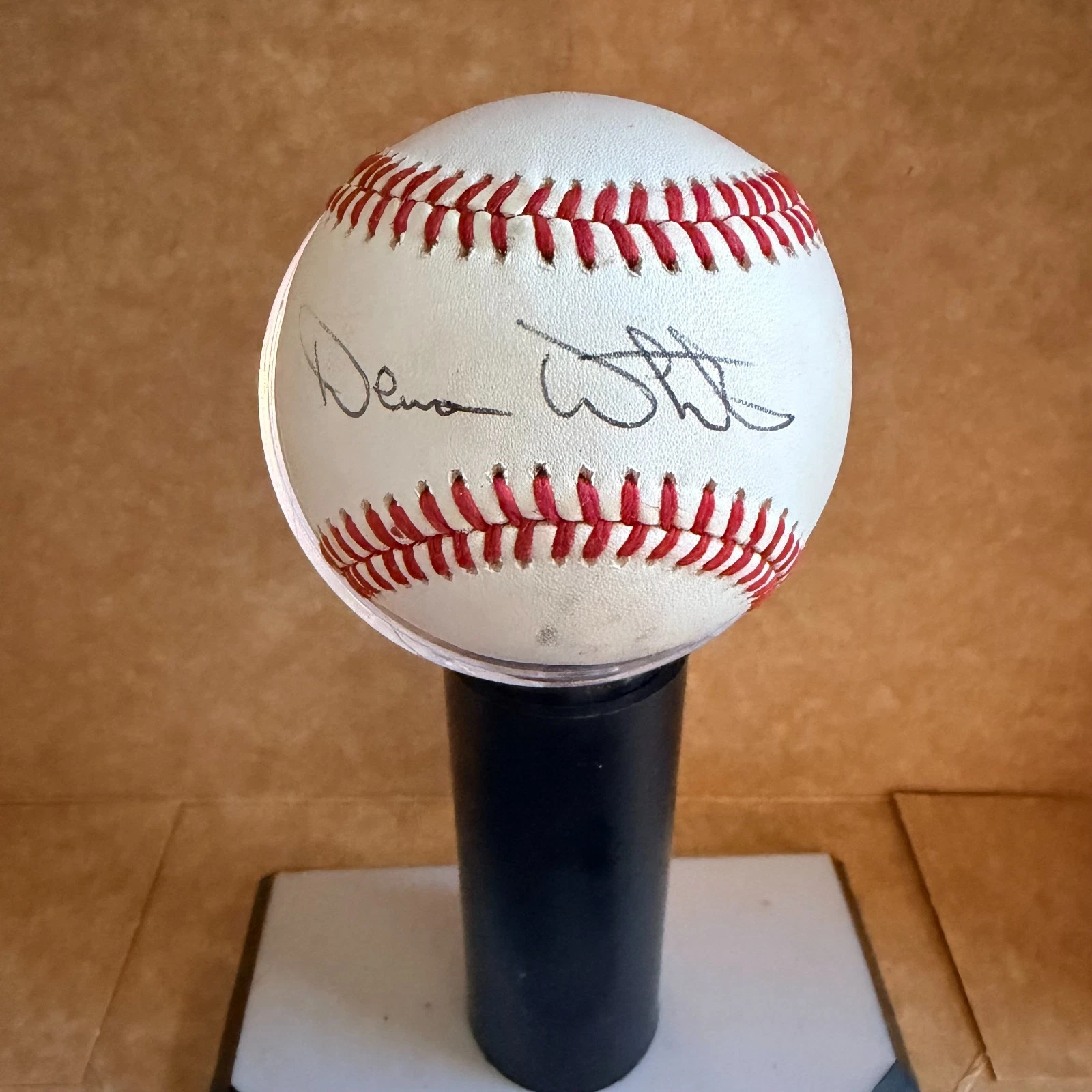 DEVON WHITE TORONTO BLUE JAYS SIGNED AUTOGRAPHED A.L. BASEBALL BECKETT AUTH