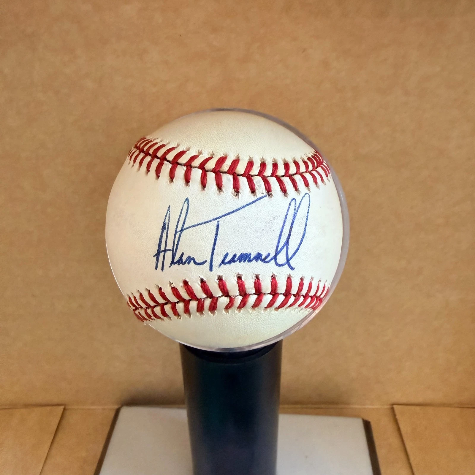ALAN TRAMMELL DETROIT TIGERS SIGNED VINTAGE A.L. BASEBALL BECKETT AUTH
