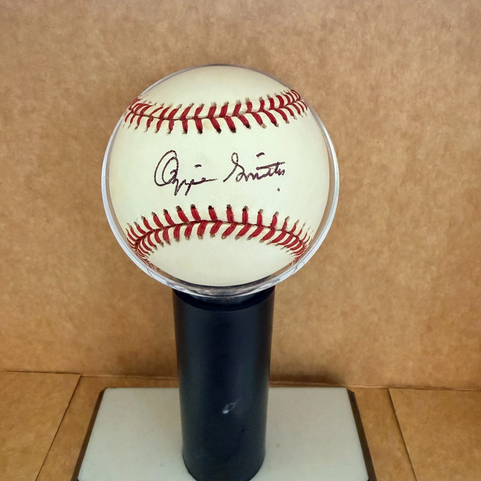 OZZIE SMITH CARDINALS SIGNED AUTOGRAPHED VINTAGE N.L. BASEBALL JSA AUTH