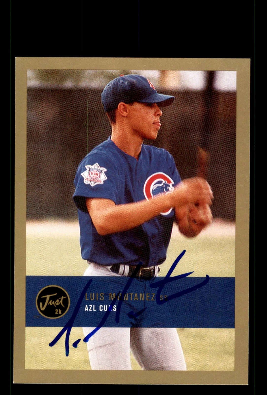 Signed Baseball Card Auto Luis Montanez 2000 Just Gold #260 Cubs
