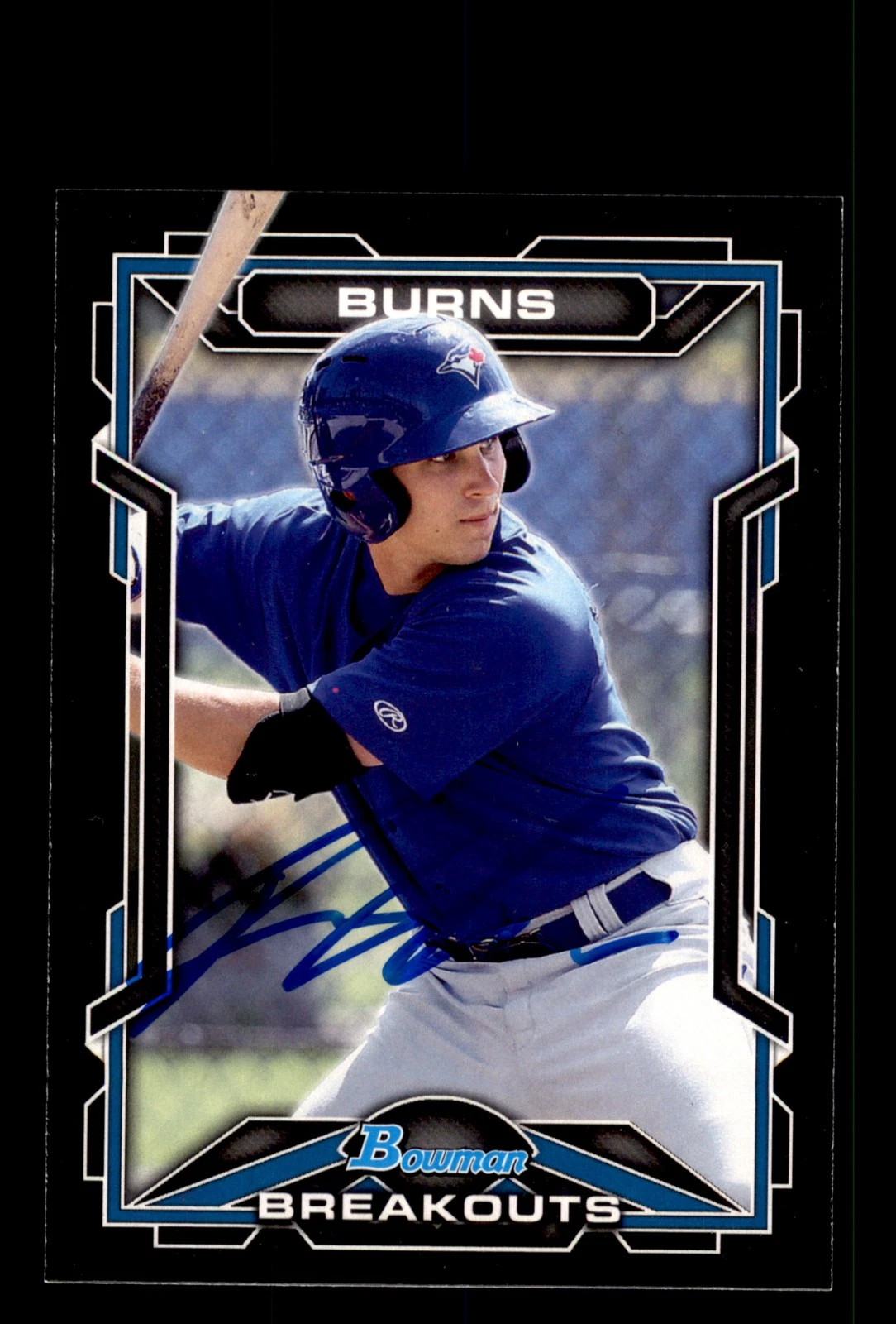 Signed Baseball Card Auto Andy Burns 2013 Bowman #BSB-AB Blue Jays