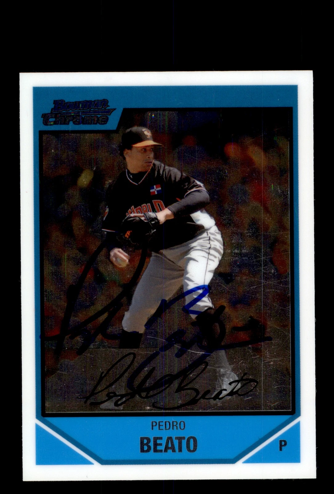 Signed Baseball Card Auto Pedro Beato 2007 Bowman Chrome #BDPP66 Orioles