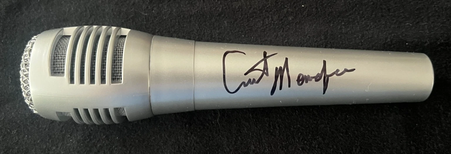 SIGNED MICROPHONE AUTO CURT MENEFEE FOX NFL SUNDAY BOXING SPORTSCASTER JSA COA
